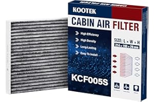 Kootek 1 Pack Cabin Air Filter, Cabin Filters with Activated Carbon, Automotive Replacement for CP285, CF10285, Toyota Camry, Sienna, Subaru, Scion, Tundra, 4Runner, RAV4, Corolla, Highlander, Jaguar