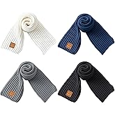 Coziwill Socks Winter Scarf Kids Neck Warmer Toddler Neck Scarf Girls Winter Scarves Boys Thick Warm Neck Warp 4 Pack