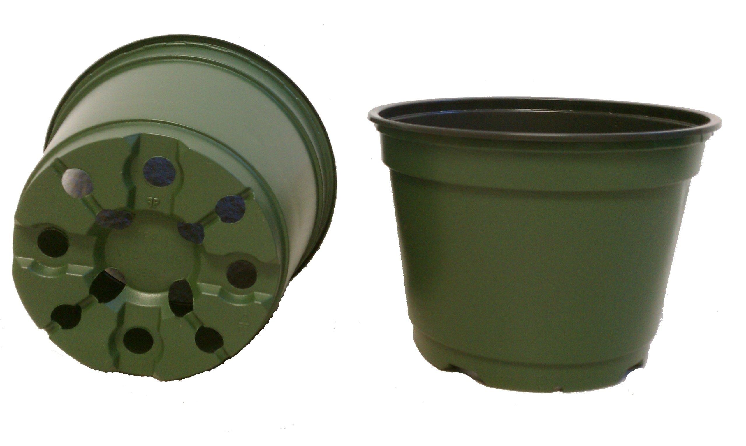 100 New 6 Inch Plastic Nursery Pots - Azalea Style ~ Pots are 6 Inch Round at The Top and 4.25 Inch 