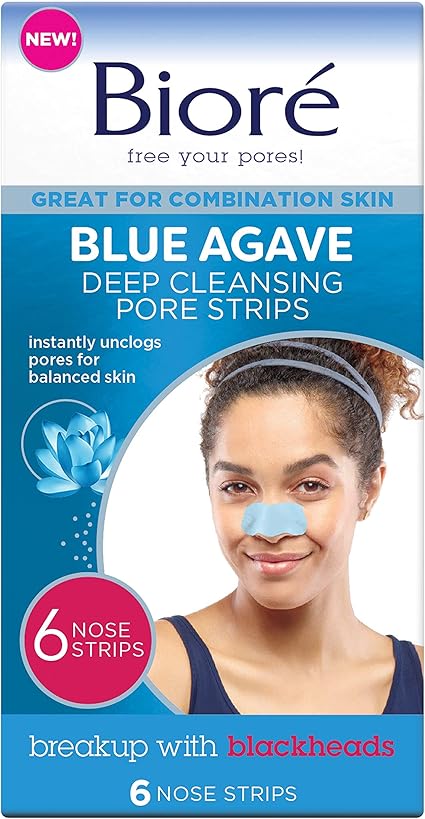 Biore Blue Agave Pore Strips 6count For Nose Combination Skin Cruelty Free Vegan 6count Amazon Ca Beauty