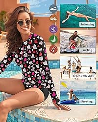 WOWENY Women Rash Guard Long Sleeve Swimsuit Top