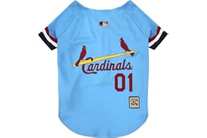 PETS FIRST MLB ST. Louis Cardinals Vintage Throwback Jersey for Dogs & Cats in Team Color. Comfortable Polycotton Material, Small