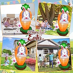 Danxilu 5FT Tall Inflatables Bunnies Hide and Seek