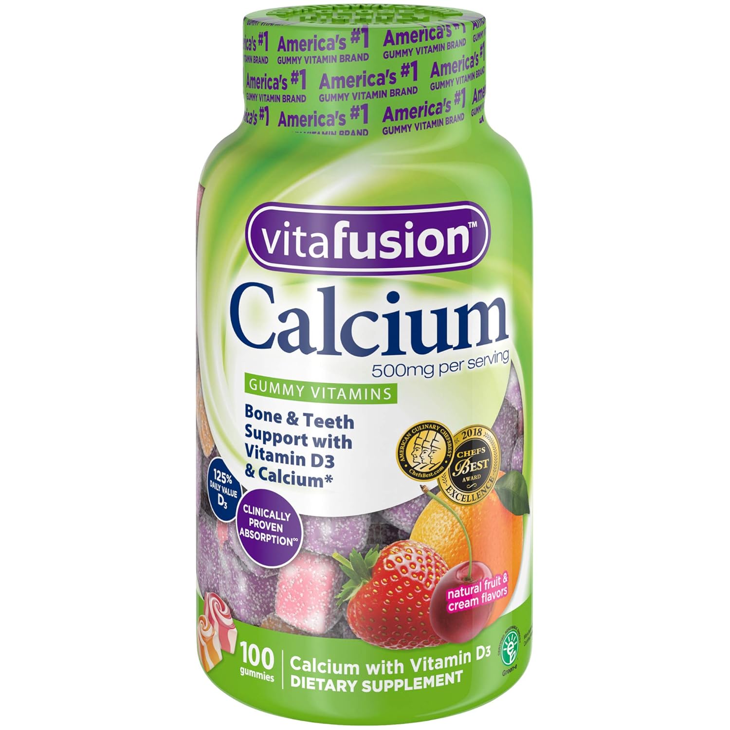 Vitafusion Calcium Supplement Gummy Vitamins 100ct - 