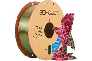 3DHoJor Silk PLA Filament 1.75mm Red Green Dual Color PLA 3D Printer Filament 2 in 1 Coextrusion 1KG Spool(2.2lbs) 3D Printing Filament Dimensional Accuracy +/- 0.03mm Fits for Most FDM 3D Printers
