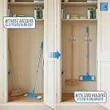 TDBS Mop & Broom Holder Wall Mounted Gripper 2-Pack Waterproof Easy Grip view 3