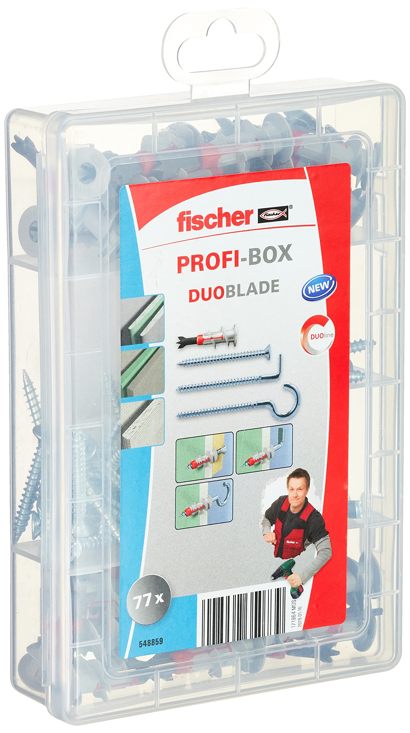 fischer PROFIbox DUOBLADE + Screw + Hook Set, 548859