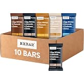 RXBAR Protein Bars, 12g Protein, Gluten Free Snacks, 5-Flavor Variety Pack (10 Bars)