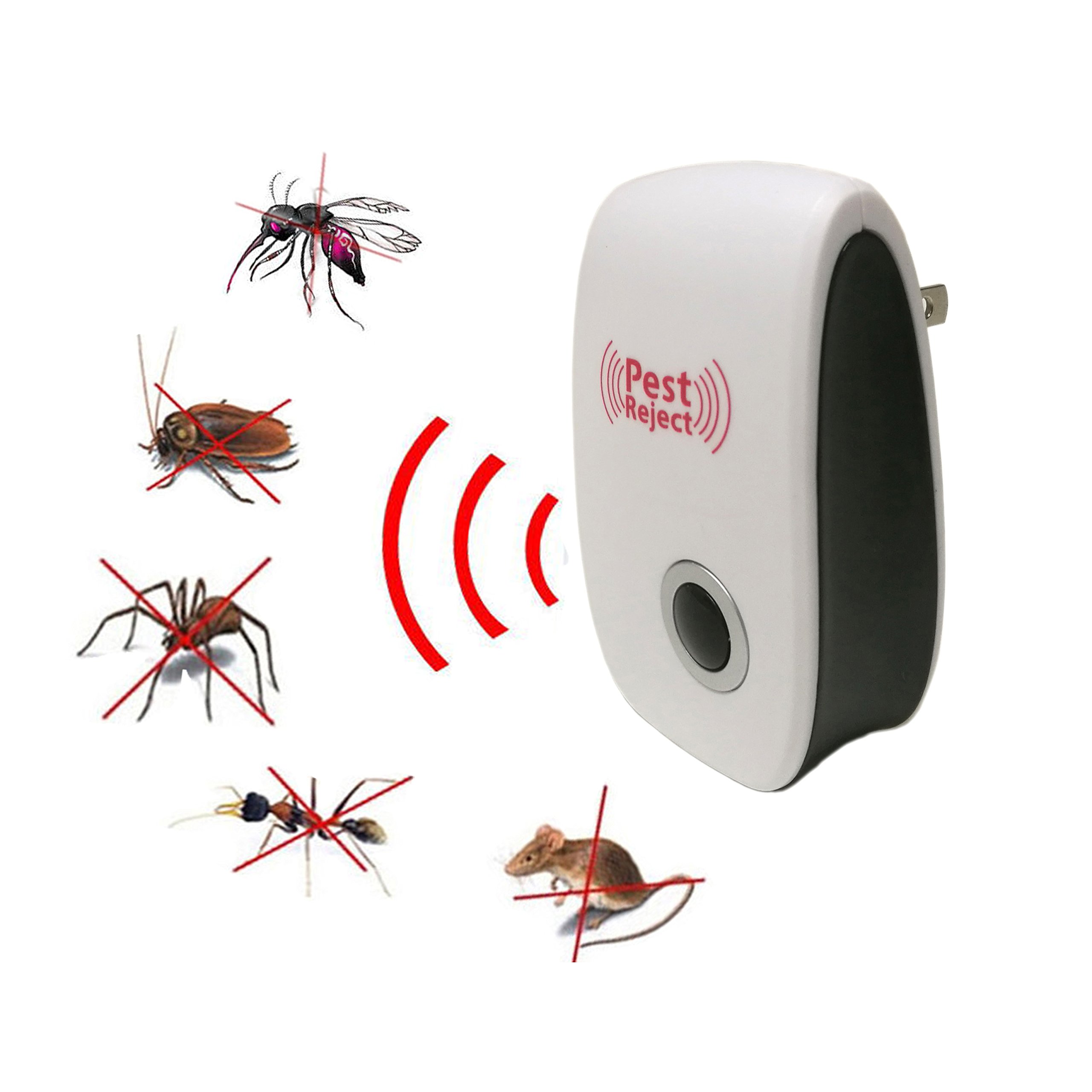 Yutudu Ultrasonic Pest Repeller Plug In Electronic Pest Repellent Insect Expeller Reject Mouse Mosquito Ant Flies Spider Bugs Repeller(6 pack)