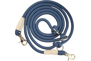 LUCPAWZ 8.5ft Multifunctional Hands Free Nylon Rope Waist Dog Leash, Adjustable Shoulder Crossbody Walking Lead