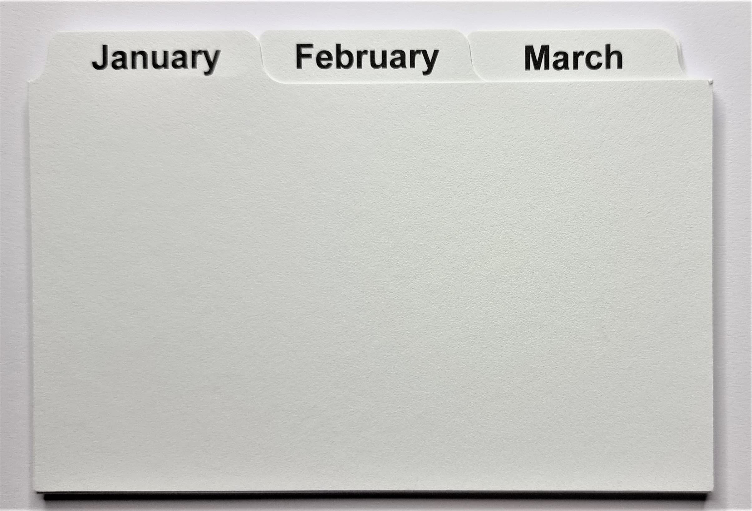 January to December Monthly Jan-Dec Index Cards 8x5 6x4 5x3 January - December Months Record Guide Divider Tabs UK (8x5)