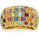 Ross-Simons 2.60 ct. t.w. Multi-Gemstone Ring in 18kt Gold Over Sterling