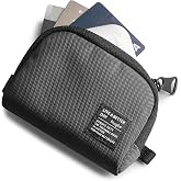 Ringke Mini Pouch Half Pocket, Small Bag for Universal Wireless Ear Buds, Durable Waterproof Keychain Backpack Accessories for AirPods Pro 3 &amp; 2 &amp; 1, AirPods 4 &amp; 3 &amp; 2 &amp; 1 Case - Black
