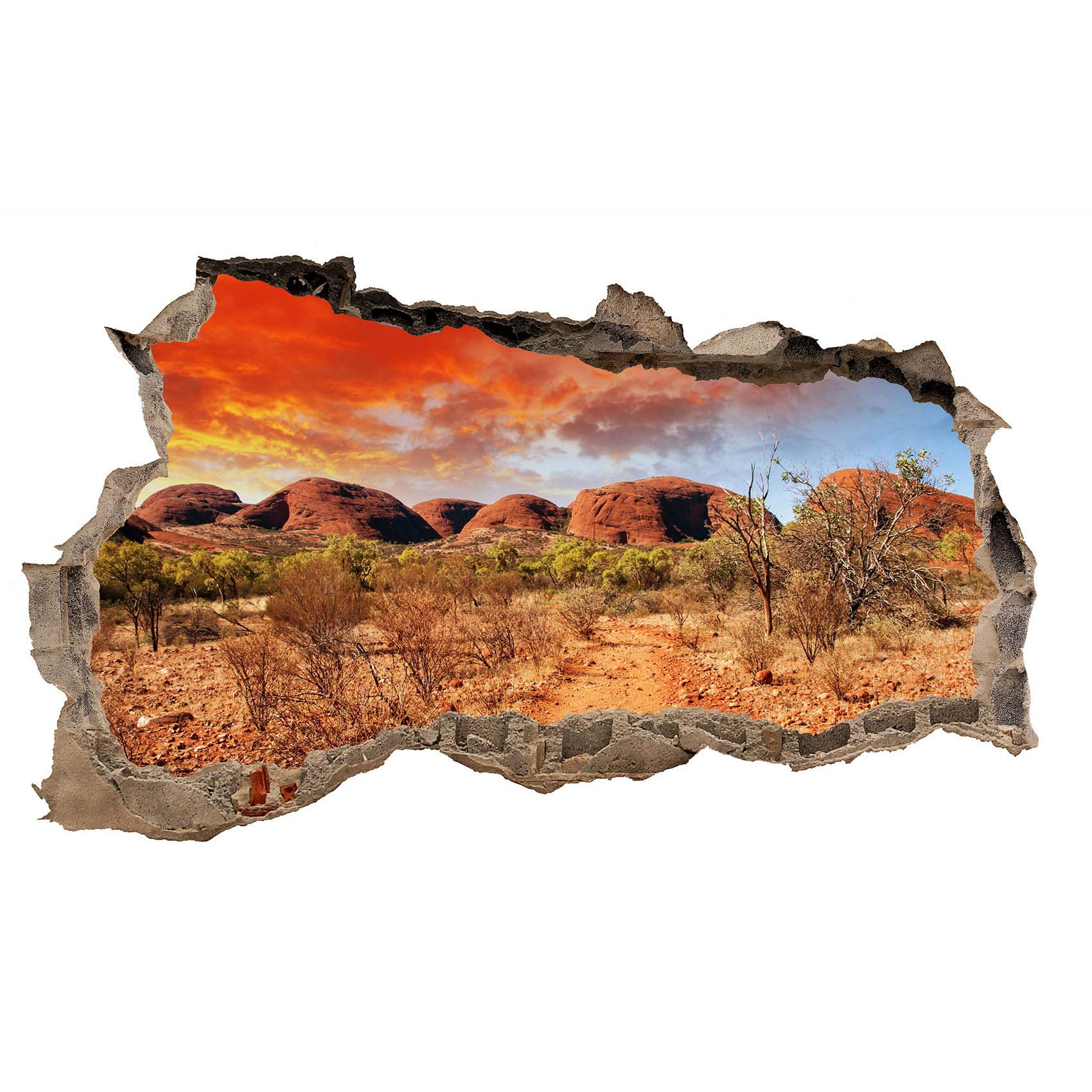 Car Bedroom Living Room Wall Sticker Decal Hole in the Wall