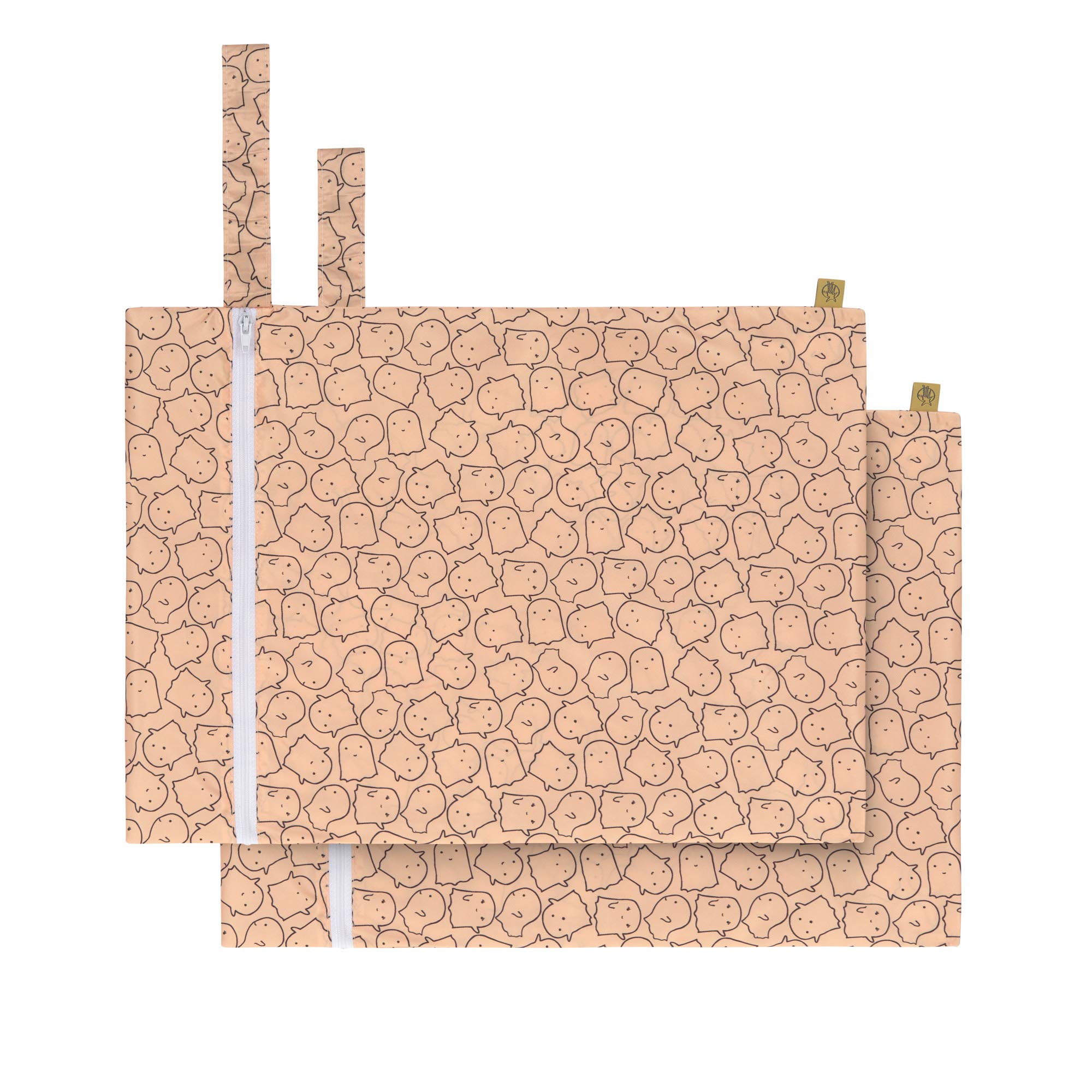 Lässig Wet Bag Reusable Washable 2 pcs Little Spookies Peach