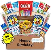 Hangry Kit Birthday Snack Box - (20 CT) Happy Birthday Basket Care Package - Contains Birthday Snacks, Cookies, Chips, Candy. Party Variety Box. (Funny 1)