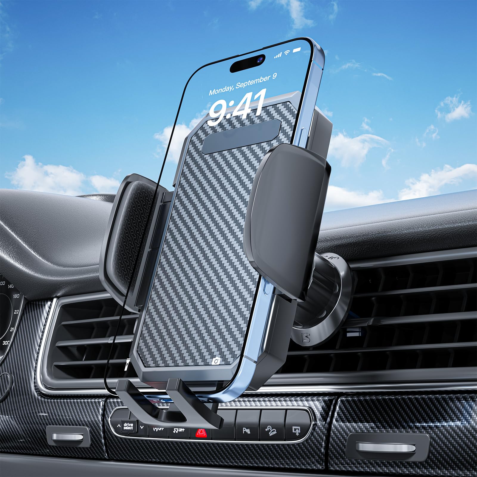 Photo 1 of ***Factory sealed***
FBB Phone Mount for Car, Air Vent Car Phone Holder with Metal Hook, One-Handed Operation 360° Rotation Cradle Compatible with 4-7 inch iPhone Samsung and Other Smartphones