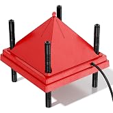 Chick Brooder Heater with Anti-Roost Cone &amp; Constant Temp Red 10" x 10" | Height-adjustable brooder plate for Raising Chicks
