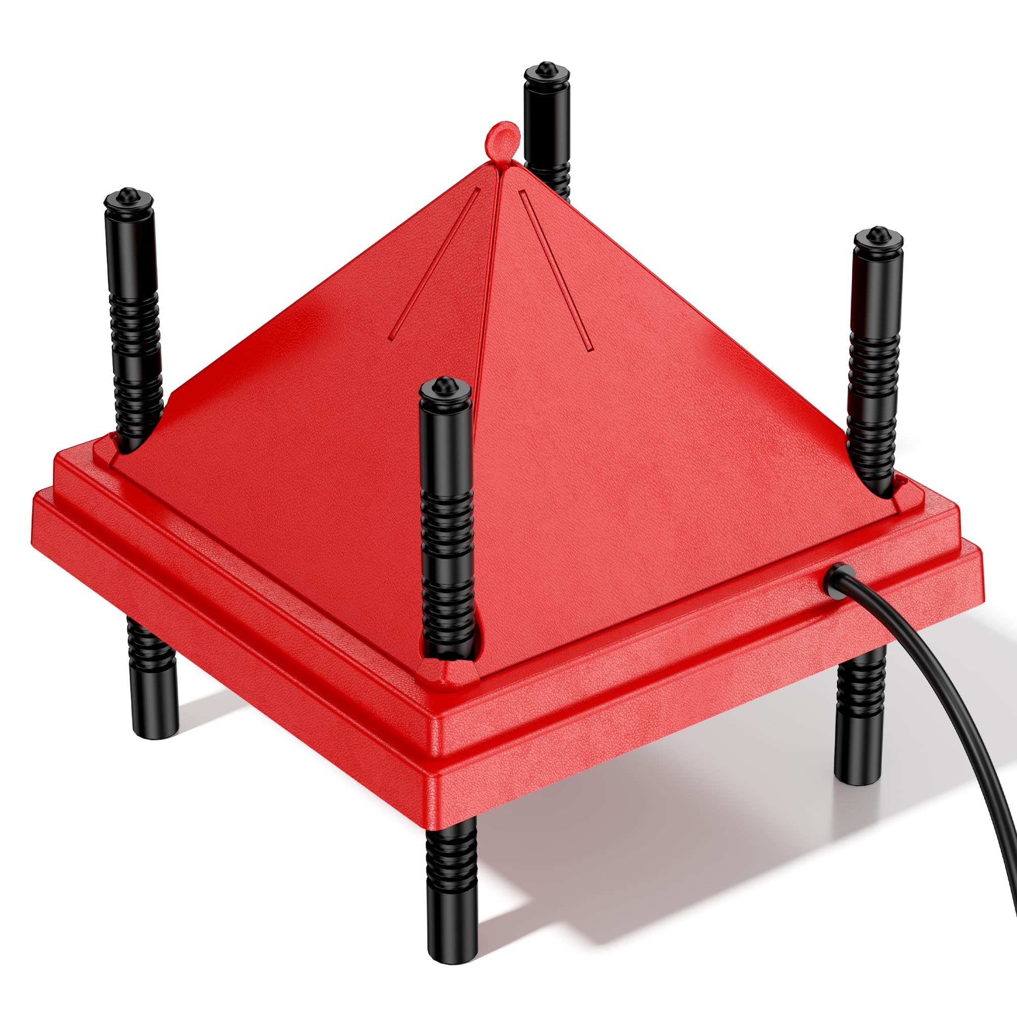 Photo 1 of ZenxyHoC Brooder Plate for Chicks, 10" x 10" Chick Brooder Heater with Anti-Roost Cone Red