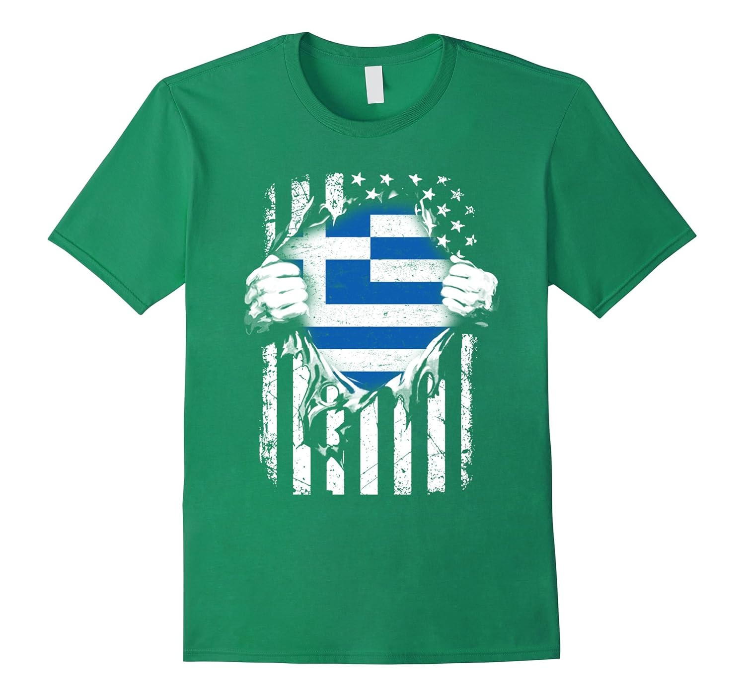 Super Greece Hearts American Patriot Flag Greek TShirtCL Colamaga