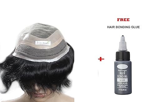Ritzkart Front Lace Hair Patch Men Wig With Anti Fungus Hair