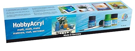 Nerchau 368306 - Hobby Acryl, Set, matt, 6ernSet, 20 ml
