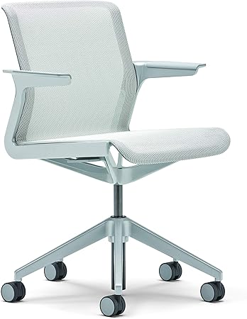 Amazon Com Allsteel Light Gray Clarity Task Chair With Fixed Arms And Platinum Mesh Kitchen Dining