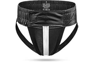 Lainin Men's Protective Briefs Cotton Jockstrap Zipper Pouch Athletic Supporter