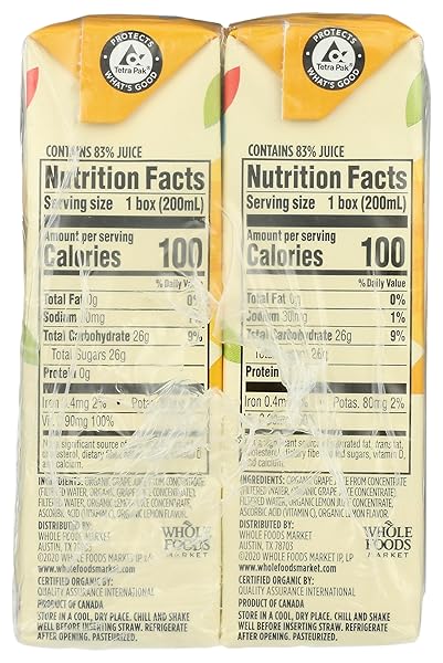 365 BY WHOLE FOODS MARKET, ORGANIC LEAPING LEMONADE, 8 PACK