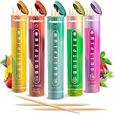 PurePix QuitPix Flavored Toothpicks, 5-Flavor Variety Pack, 100 Count | Quit smoking support with NAC + L-Theanine; nicotine-free, extra-thick birchwood; kosher and vegan