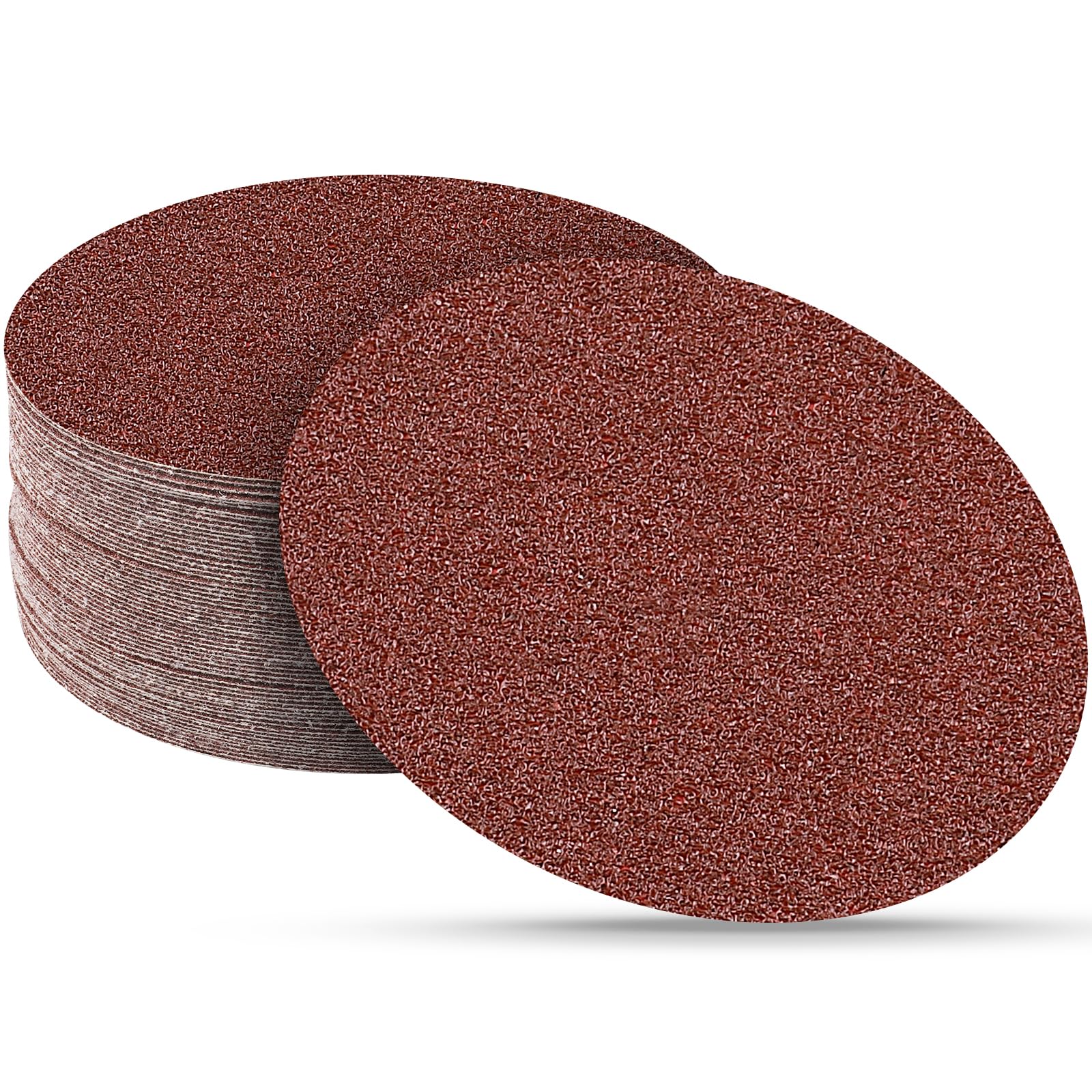 Sruhrak 30 Pcs 180mm Sanding Discs 40 Grit, 7 In Round Sandpaper Hook and Loop Sanding Pads for Drywall Sander