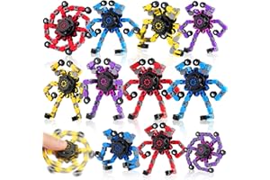 FGYLYOX 12PCS Transformable Fidget Spinners for Kids Adults,Deformable Chain DIY Robot Spinner Sensory for Boys Girls, for Grandkids Christmas Party Favors Stocking Stuffers for Kids