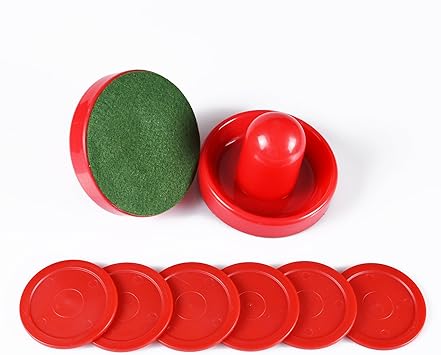 Amazon Com Air Hockey Red Replacement Pucks Slider Pusher