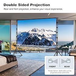 Projector Screen with Stand, Wootfairy 150 inch