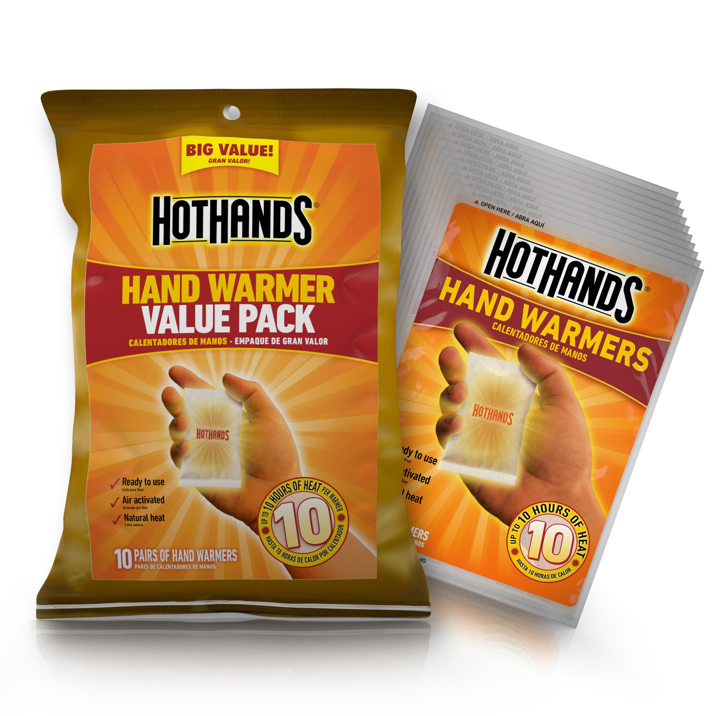 HotHands Hand Warmer Value Pack, 10 Count (Pack of 1)