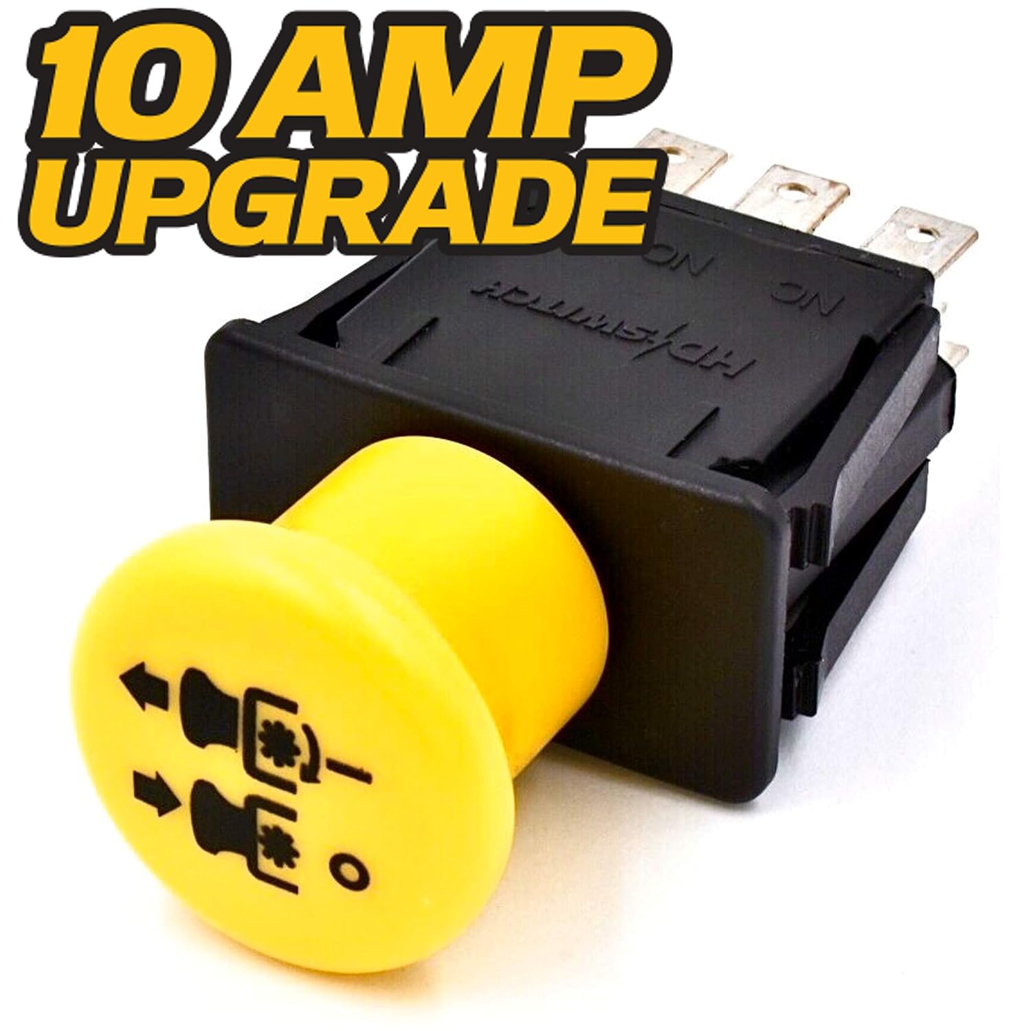 HD Switch Blade Clutch PTO Switch Replaces Scag 483957 481687-10 AMP Upgrade - Yellow