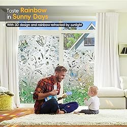 Rainbow Window Privacy Film Decorative, Stained