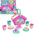Just Play Peppa Pig Let's Have a Picnic Set, Travel Toy with Handle Includes 4 Settings and Play Food, 15-Pieces, Kids Toys for Ages 3 Up
