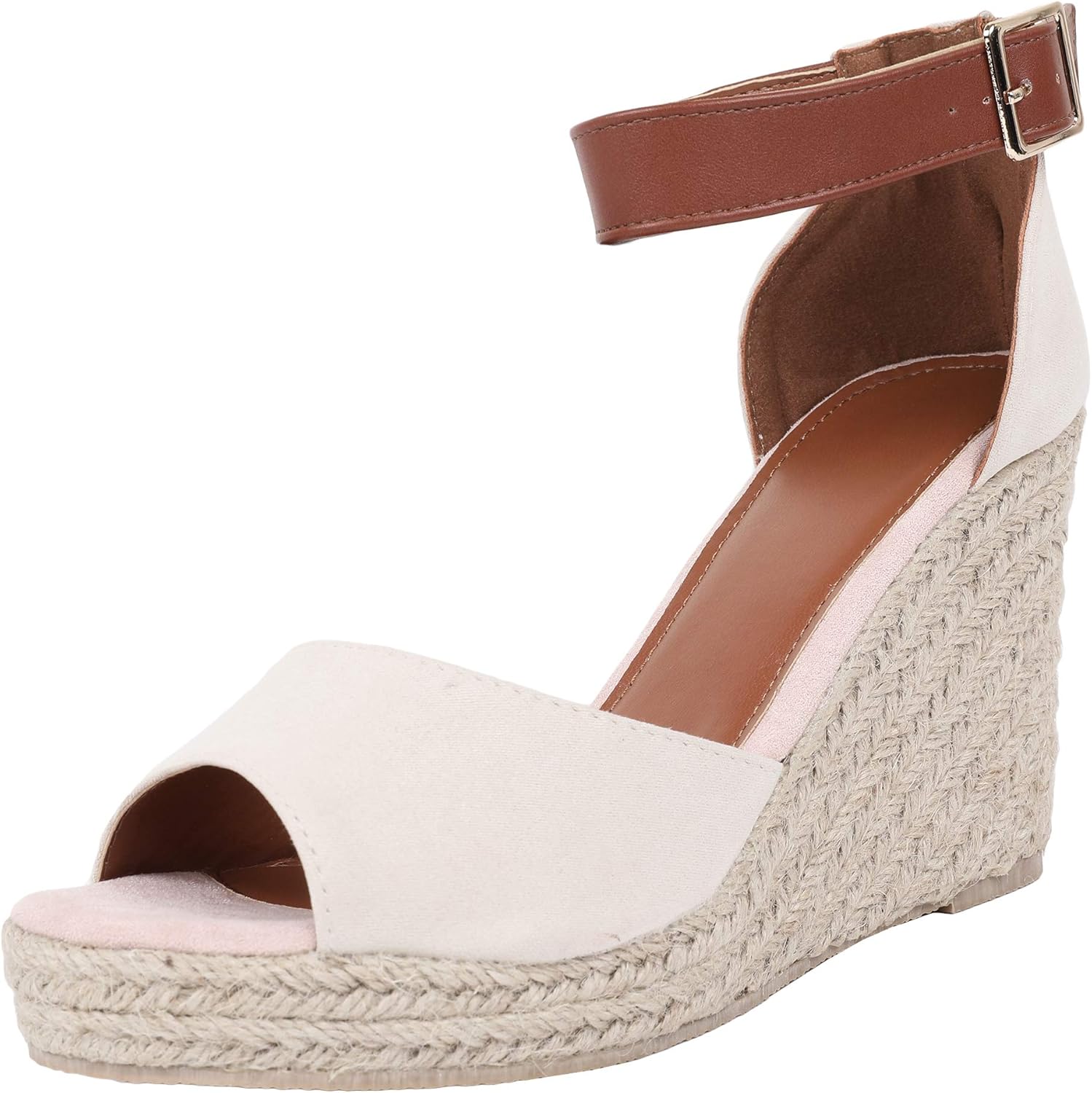espadrille open toe ankle strap platform sandals