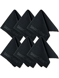 Microfiber Cleaning Cloth 7x7 Inch (6 Pack) for Lens, Eyeglasses, Glasses, Screen, iPad, iPhone, Tablet, Cell Phone - Lint-FREE Cleaner Cloths to Clean Camera Lenses, Tablets, Touch LCD TV Screens