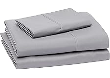 Amazon Basics Lightweight Super Soft Easy Care Microfiber 3 Piece Bed Sheet Set With 14-inch Deep Pockets, Twin XL, Dark Gray