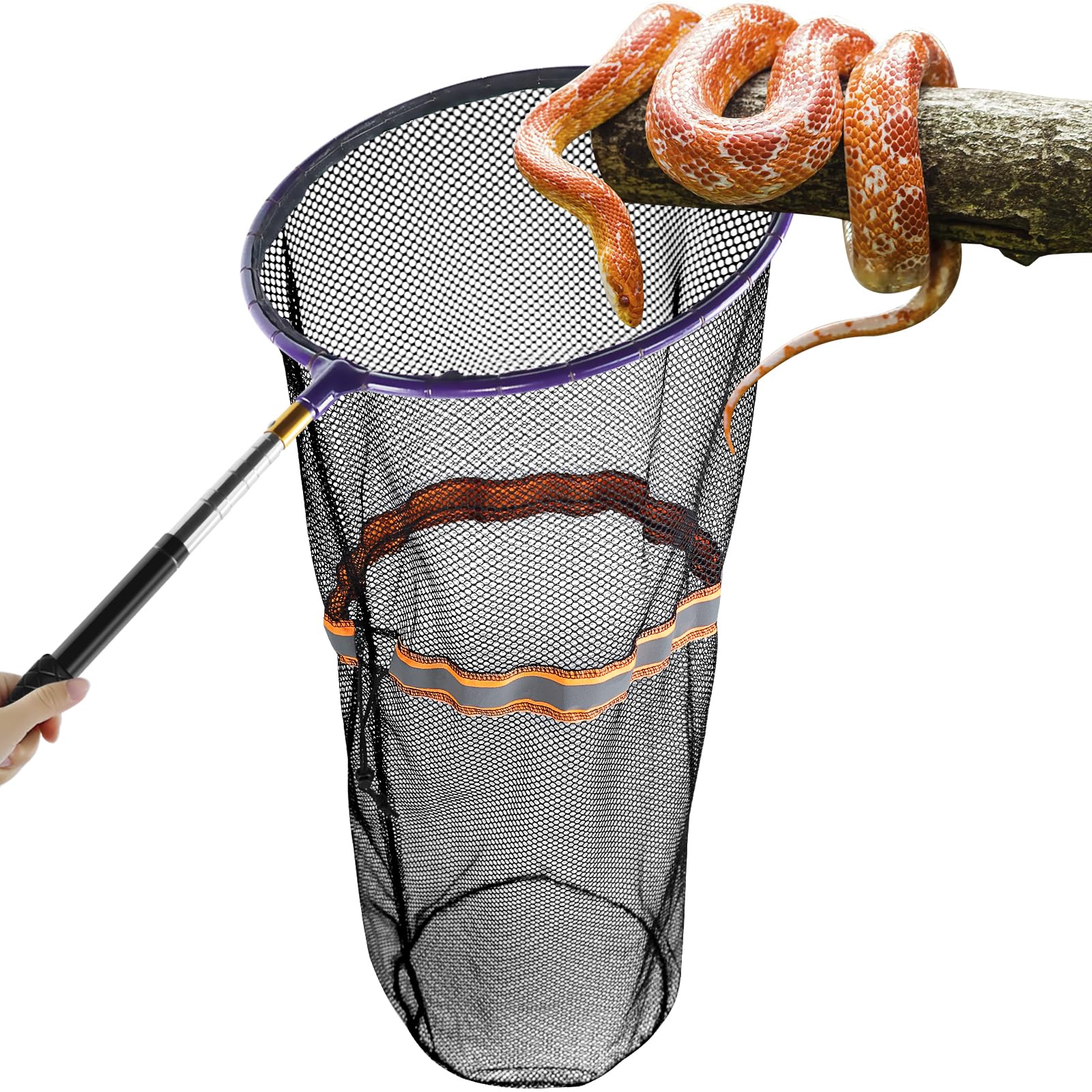 Photo 1 of MISSING HANLDE ------------------------------------------------------------------Snake Catcher Net, Rattlesnake Grabber Handling Tool Reptile Closure Net Snake Grabber Tool with 16“ to 60" Telescopic Pole Stick, 12" Ring, Secure Drawstring for Transportin
