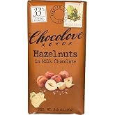 Chocolove Hazelnut Milk Chocolate Bar, 3.2 OZ