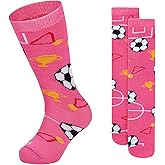Zando Toddler Soccer Socks Breathable Kids Football Baseball Socks Cotton Toddler Knee High Socks Pattern Printed Socks