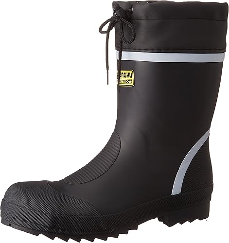 Amazon 富士手袋工業 安全長靴 ショート カバー付 抗菌 防臭加工 9705 メンズ 富士手袋工業 安全靴 作業靴