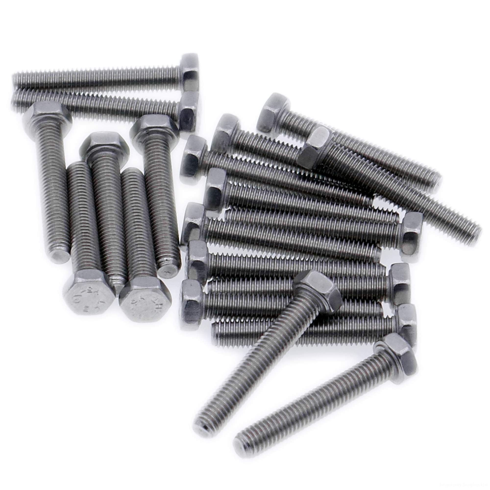 M5 (5mm x 40mm) Hex Bolt (Fully Threaded Setscrew) - Stainless Steel (A2) (Pack of 20)