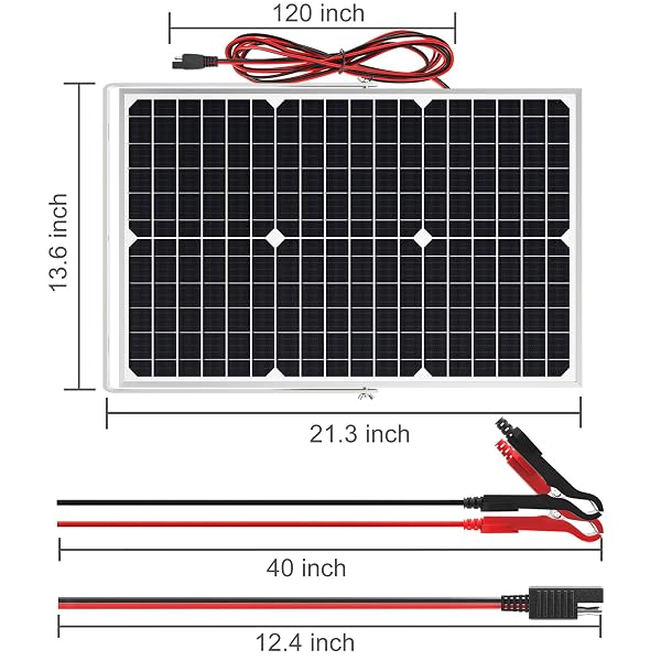 SOLPERK SOLAR PANEL KIT 30W 12V, WATERPROOF SOLAR BATTERY TRICKLE CHARGER MAINTAINER + UPGRADE WATERPROOF CONTROLLER + ADJUSTABLE MOUNT BRACKET FOR BOAT CAR RV MOTORCYCLE MARINE AUTOMOTIVE