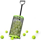 ShelfElites Portable Tennis Ball Hopper &amp; Pickleball Basket, Foldable Tennis Ball Cart with Storage Bag, Multi-Sport Ball Collector for Training &amp; Practice