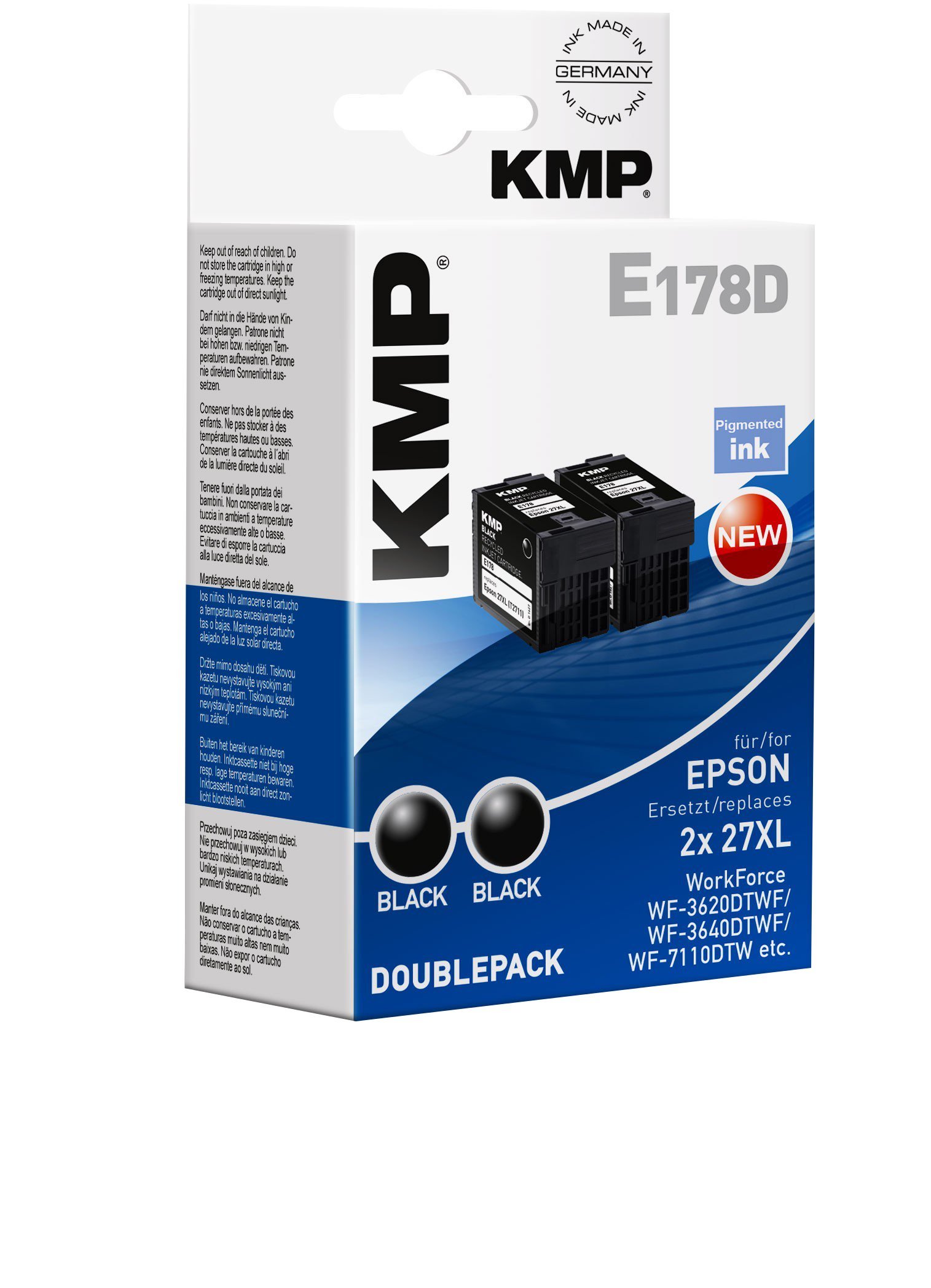 KMP Printtechnik 1902,4001 Black Remanufactured Ink Cartridges Pack of 1