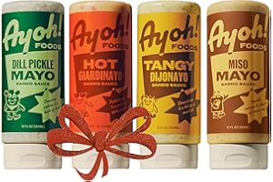 Ayoh Foods, Mayo Gone Wild, Made by Molly Baz - Easy to Squeeze, Perfect for; Sandwiches, Burgers, Fries, Nuggets, Wraps & Dips (4 Pack, Flavors Pack) - Gift for Sauce Lovers